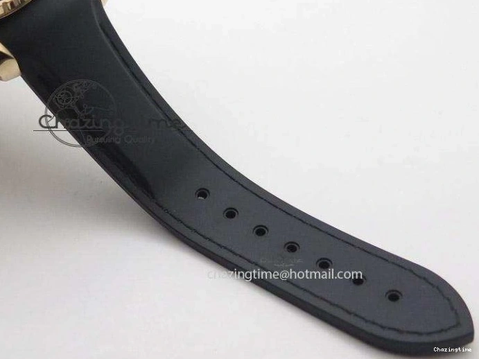 0418 Planet Ocean Professional Rose Gold Liquid Metal V6F 42mm On Black Rubber Strap A Vibrant 8266